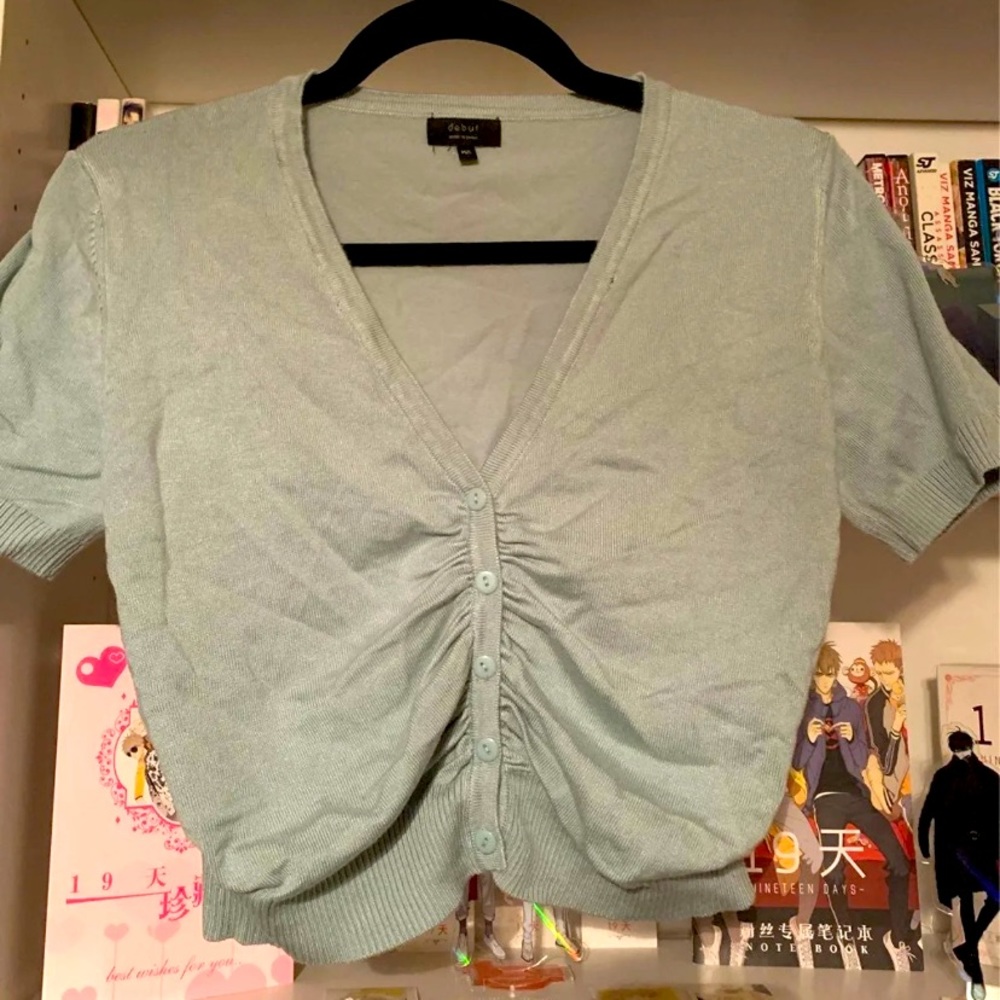 baby blue crop top